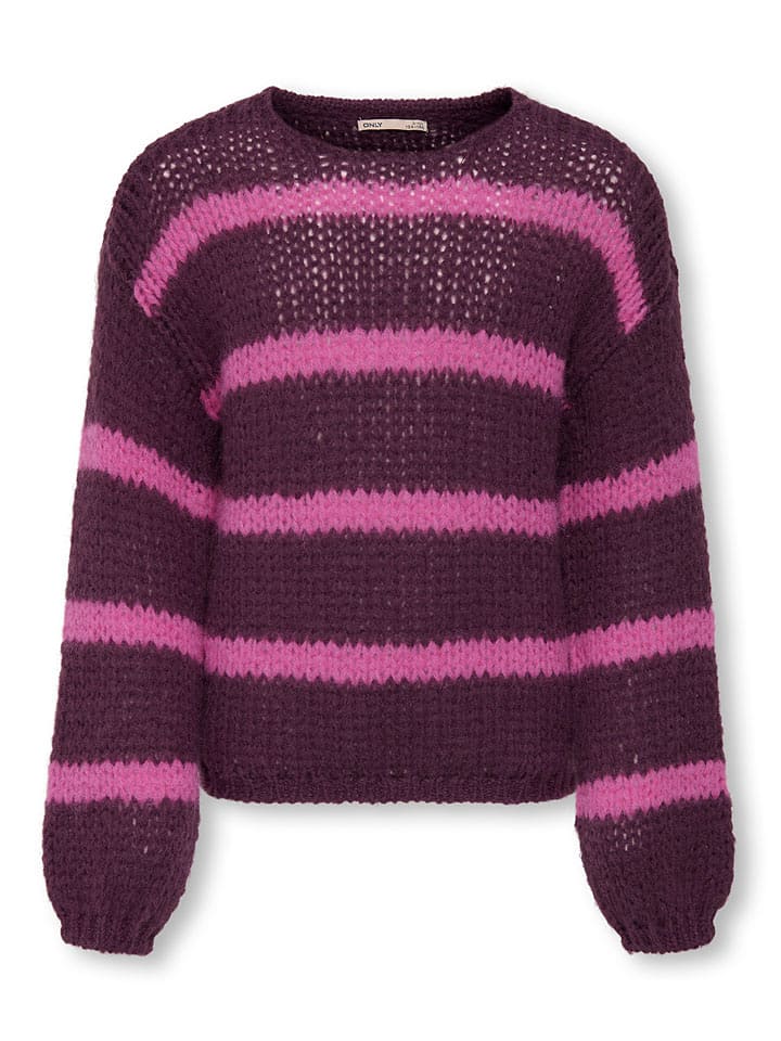 KIDS ONLY Sweter "Nordic" w kolorze fioletowo-jasnoróżowym rozmiar: 146/152