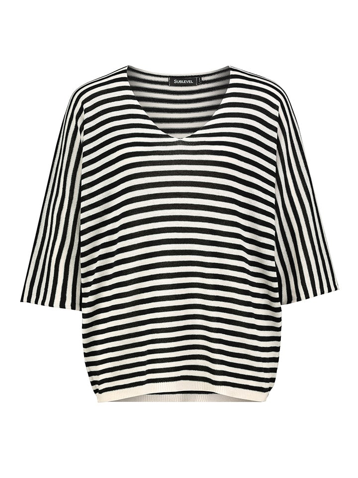 Sublevel Sweter w kolorze czarno-białym rozmiar: M/L