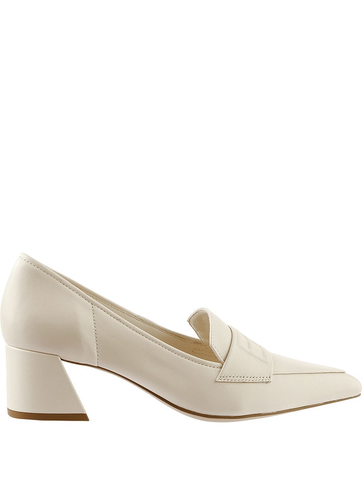 Högl Skórzane czółenka "Tamara" w kolorze kremowym rozmiar: 37