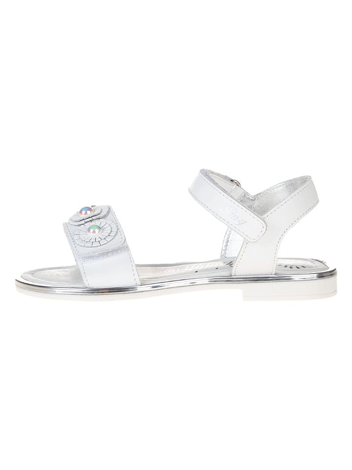 Primigi Skórzane sandały "Fantasy party" w kolorze białym rozmiar: 29