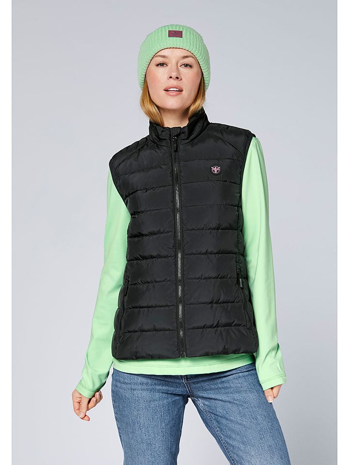 Chiemsee Kamizelka pikowana w kolorze czarnym rozmiar: M