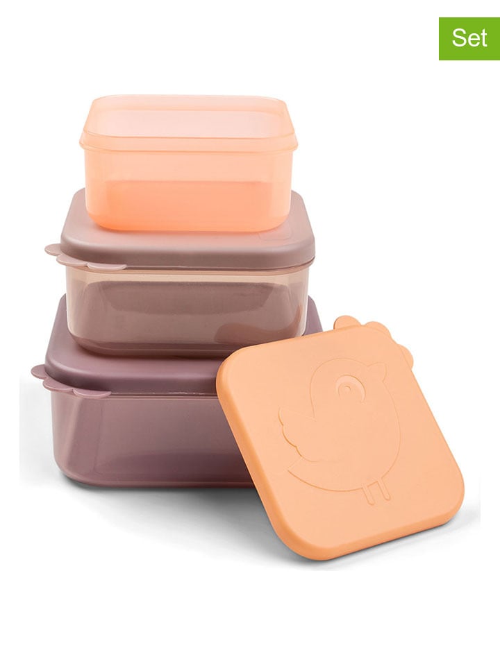 done by deer Pudełka (3 szt.) "Deer" w kolorze jasnoróżowo-brzoskwiniowym rozmiar: onesize