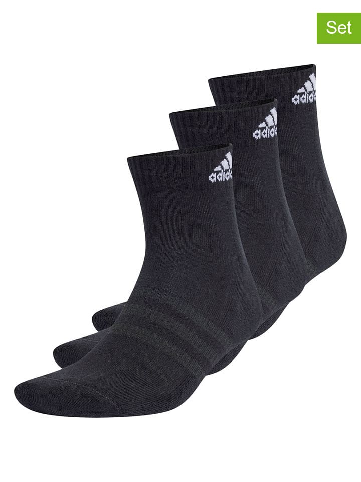 adidas Skarpety sportowe (3 pary) w kolorze czarnym rozmiar: M