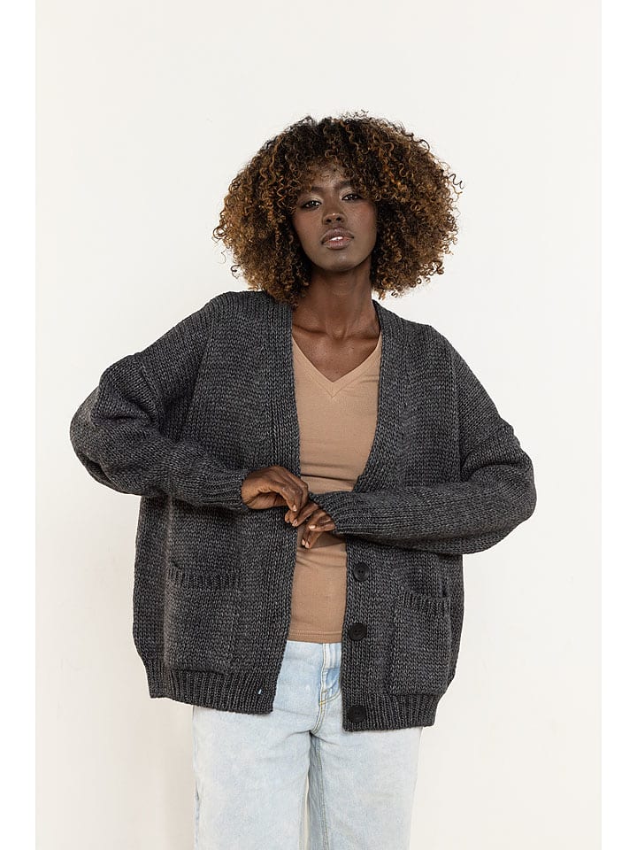 Awama Kardigan w kolorze antracytowym rozmiar: S/M