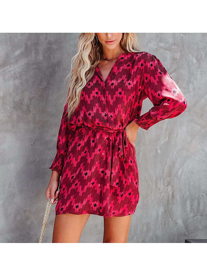 Milan Kiss Sukienka w kolorze czerwono-czarnym rozmiar: S