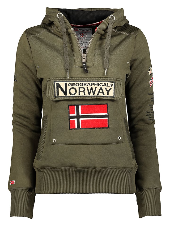 Geographical Norway Bluza "Gymclass" w kolorze khaki rozmiar: S