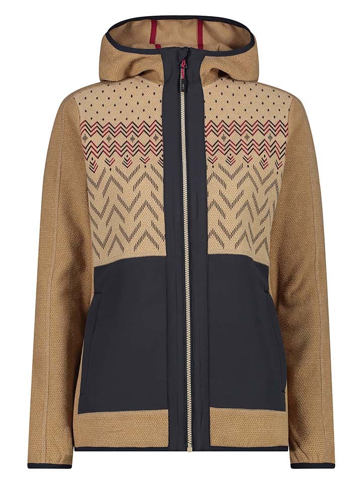 CMP Kurtka polarowa w kolorze beżowo-czarnym rozmiar: 42