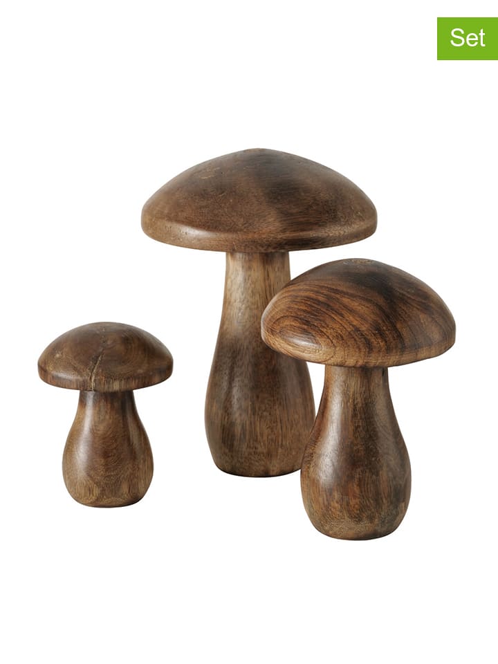 Boltze Figurki dekoracyjne (3 szt.) "Terjol" w kolorze brązowym rozmiar: onesize