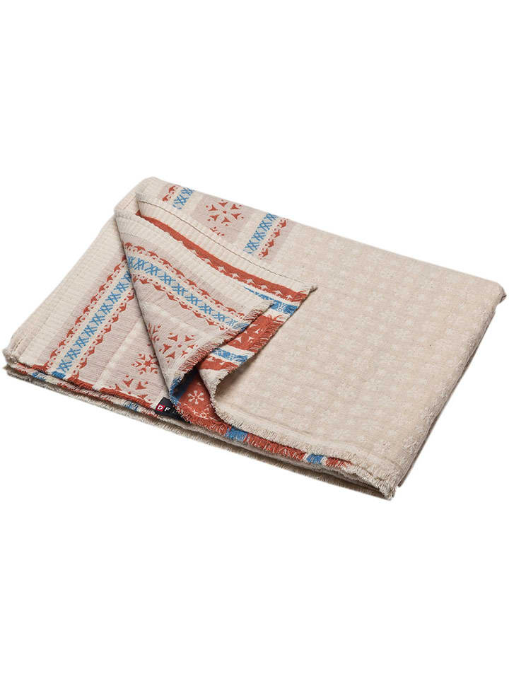 David Fussenegger Pled "Lino" w kolorze beżowo-czerwono-błękitnym rozmiar: 200x135 cm