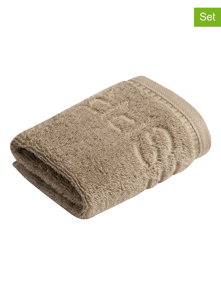 ESPRIT Ręczniki (6 szt.) "Modern solid" w kolorze beżowym do mycia rozmiar: 30x30 cm