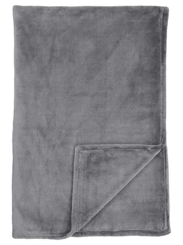 Schiesser Koc "Mia" w kolorze ciemnoszarym rozmiar: 150x200 cm