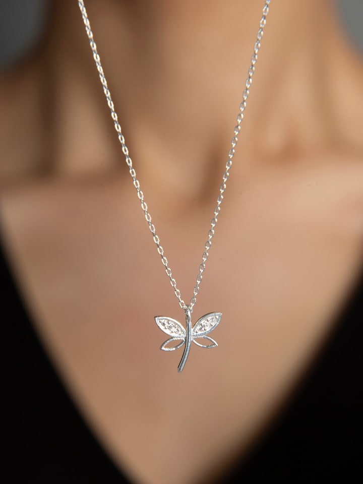 Heliophilia Srebrny naszyjnik z zawieszką - dł. 43 cm rozmiar: onesize