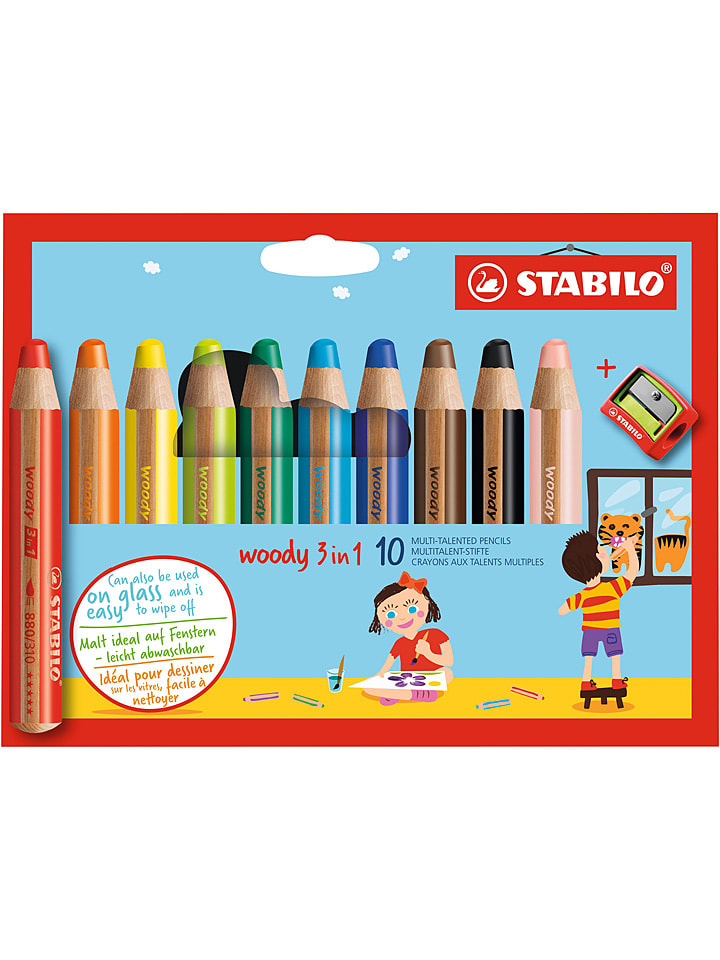 STABILO Kredki XXL (10 szt.) "Woody 3in1" rozmiar: onesize