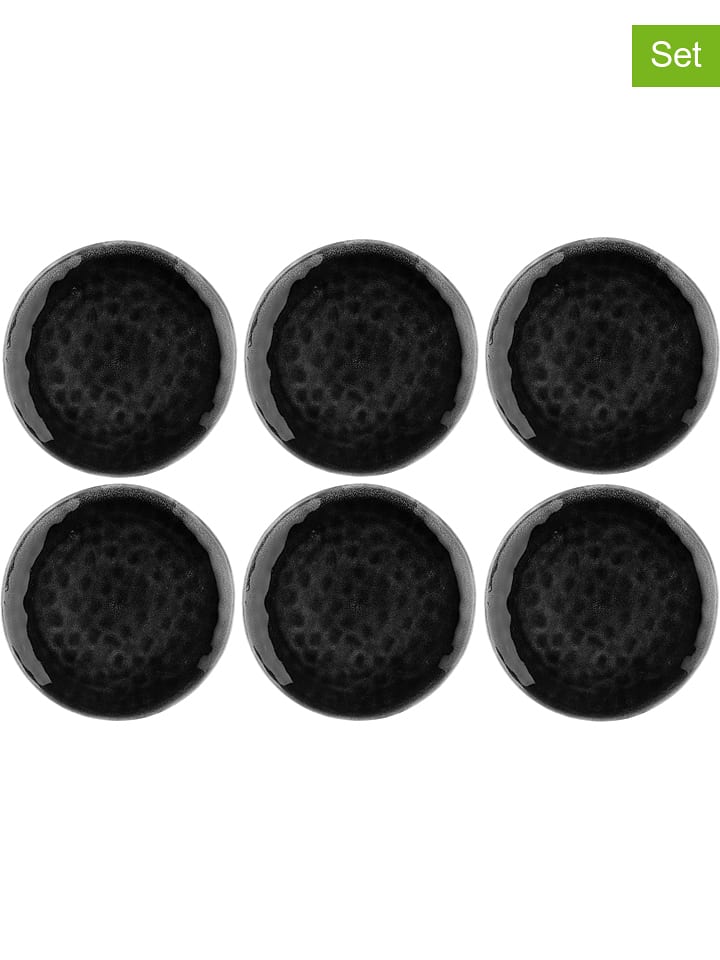 Björn Talerze obiadowe (6 szt.) "Moon" w kolorze czarnym - Ø 28,5 cm rozmiar: onesize