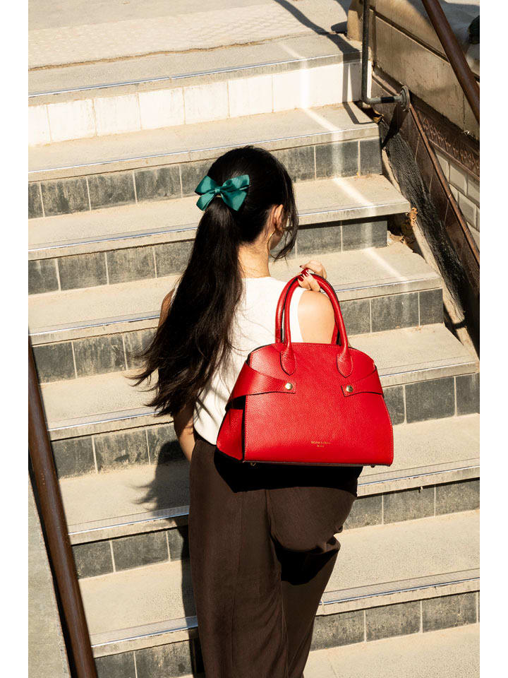 Victor & Hugo Paris Skórzana torebka "Luzd" w kolorze czerwonym - 31 x 24 x 16 cm rozmiar: onesize