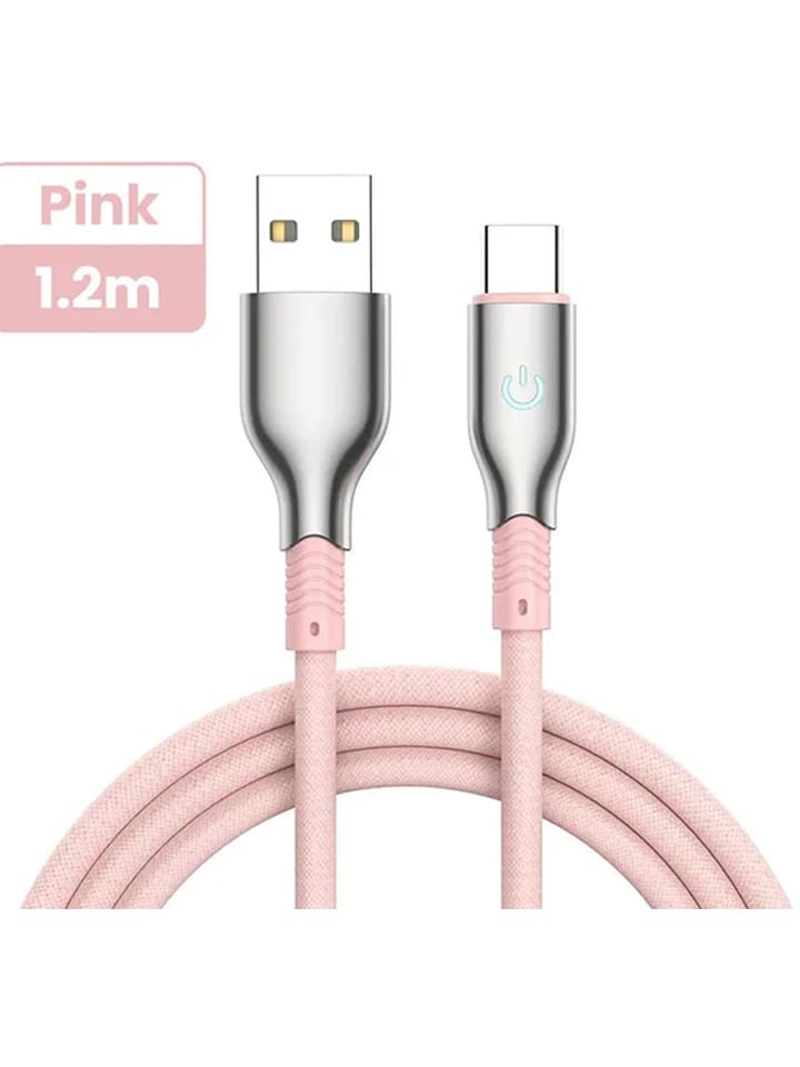 SmartCase Kabel USB-Typ-C w kolorze jasnoróżowym - dł. 1,2 m rozmiar: onesize