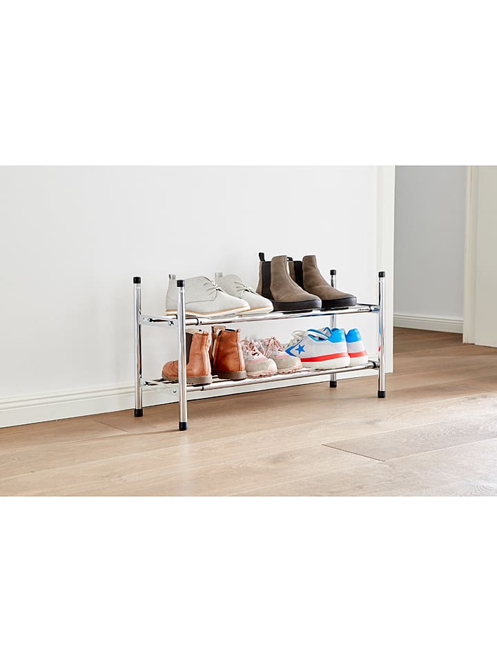 STORE IT Regał w kolorze srebrnym na buty - 118 x 37 x 23 cm rozmiar: onesize