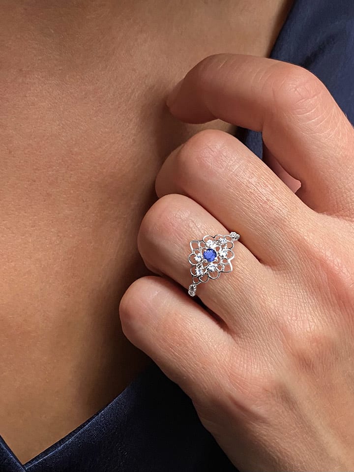 OR Carats Złoty pierścionek z kamieniami szlachetnymi rozmiar: 54