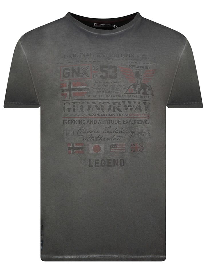 Geographical Norway Koszulka "Jorick" w kolorze czarnym rozmiar: S