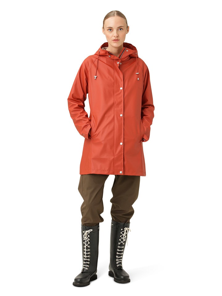 Ilse Jacobsen Płaszcz przeciwdeszczowy w kolorze ceglanym rozmiar: 36