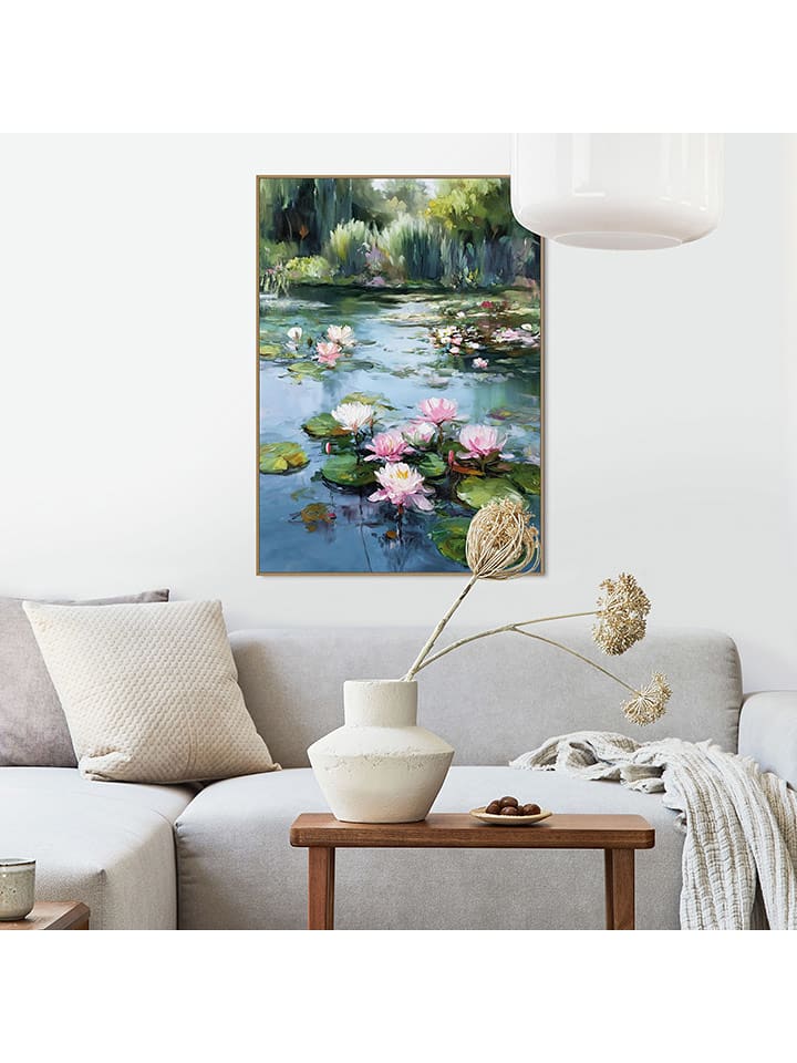 Orangewallz Druk artystyczny "Pond" w ramce rozmiar: 50x70 cm