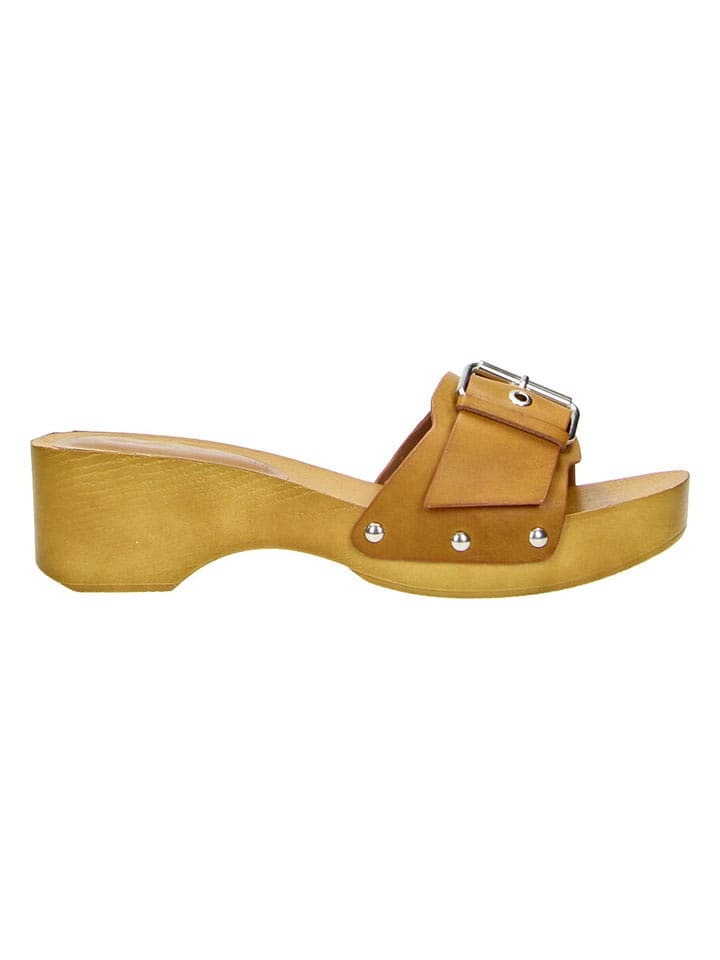 Claudia Ghizzani Klapki w kolorze jasnobrązowym rozmiar: 36