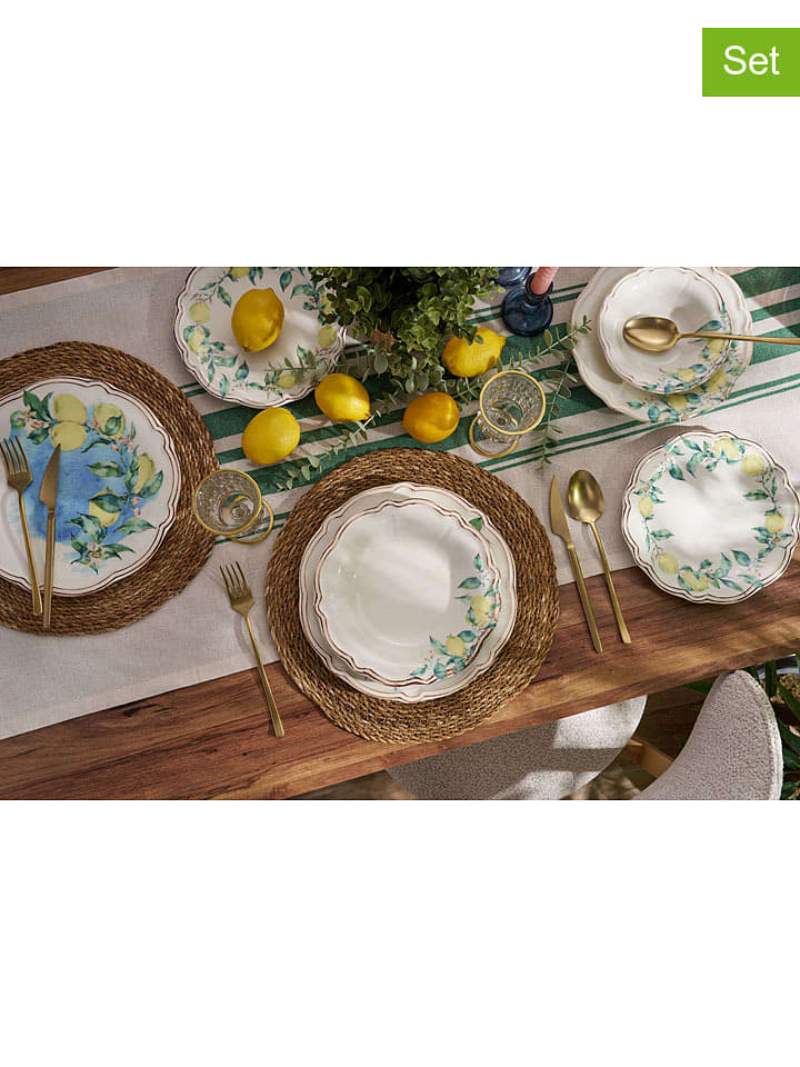 Hermia 24-częściowy zestaw w kolorze biało-błękitno-żółtym rozmiar: onesize