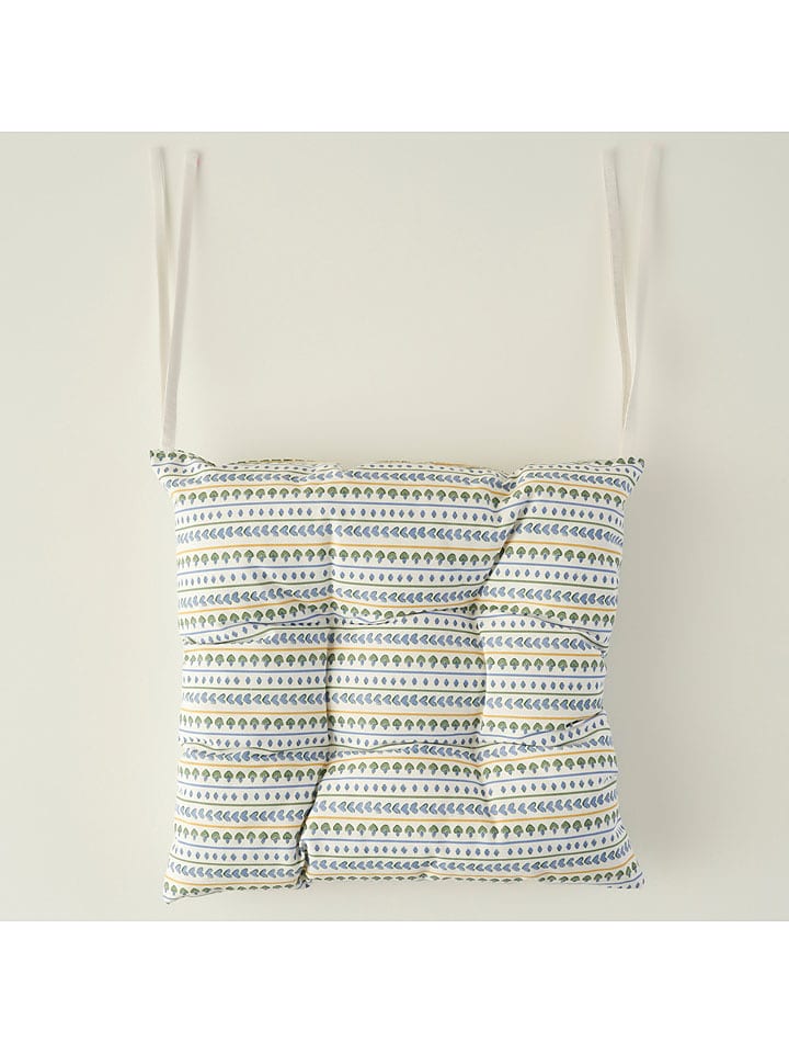 BELLA MAISON Poduszka "Lemoncello" w kolorze zielono-niebiesko-żółtym do siedzenia rozmiar: 40x40 cm