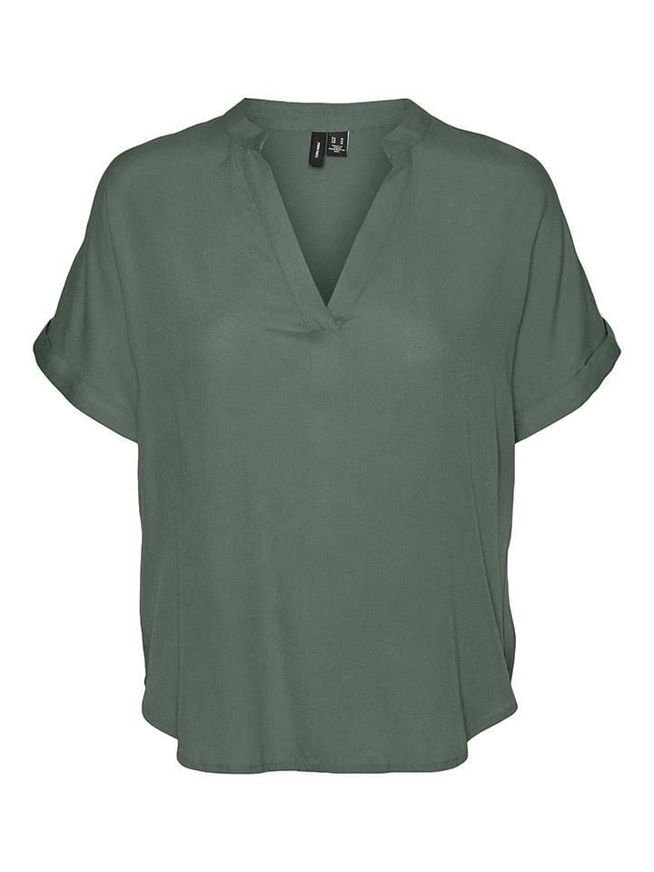 Vero Moda Koszulka "Beauty" w kolorze ciemnozielonym rozmiar: M