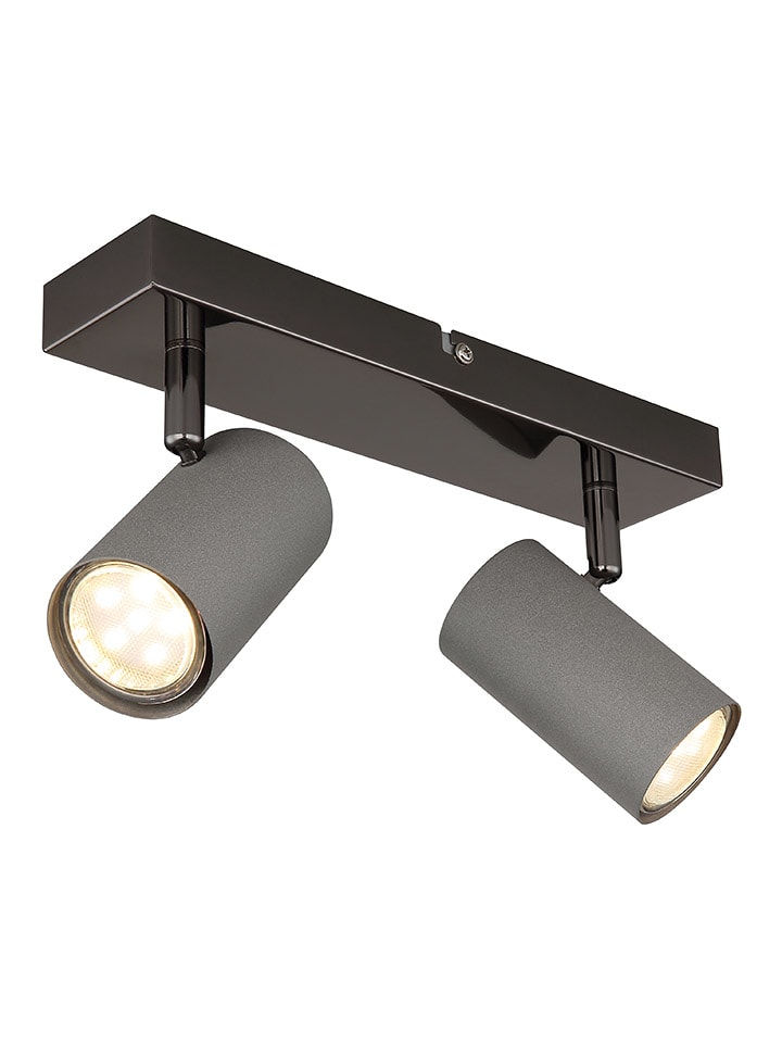 Globo lighting Lampa sufitowa "Robby" w kolorze czarno-szarym - 26 x 12 x 10 cm rozmiar: onesize