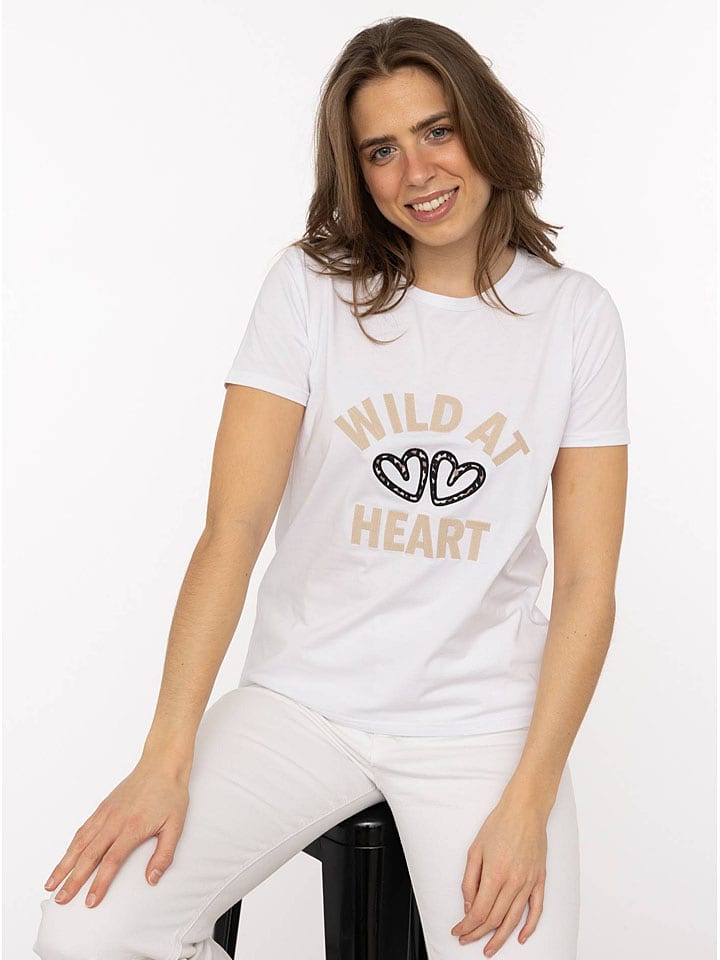 Zwillingsherz Koszulka w kolorze białym rozmiar: L