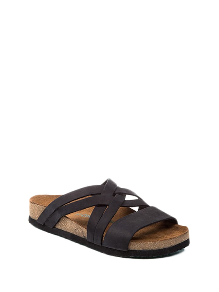 Comfortfusse Skórzane klapki w kolorze czarnym rozmiar: 39