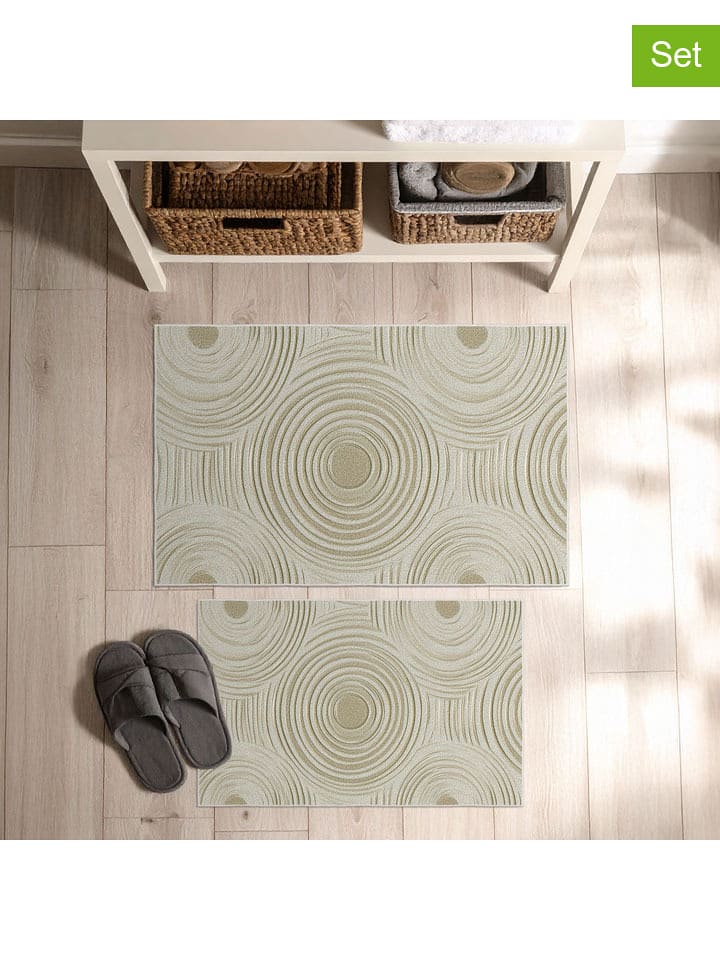 Colourful Cotton Dywaniki łazienkowe (2 szt.) w kolorze beżowym rozmiar: onesize