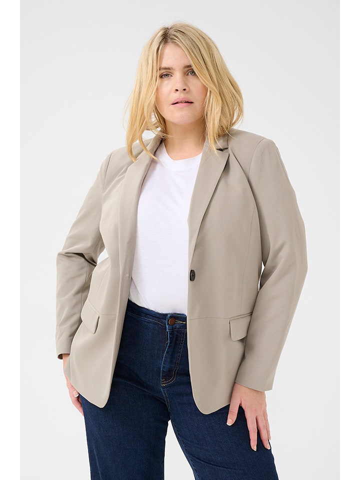 KAFFE curve Blezer w kolorze beżowym rozmiar: 50