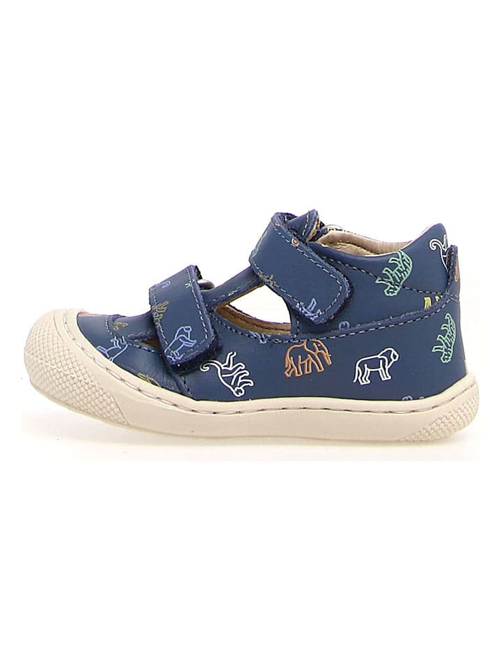 Naturino Skórzane półsandały "Puffy" w kolorze granatowym rozmiar: 21