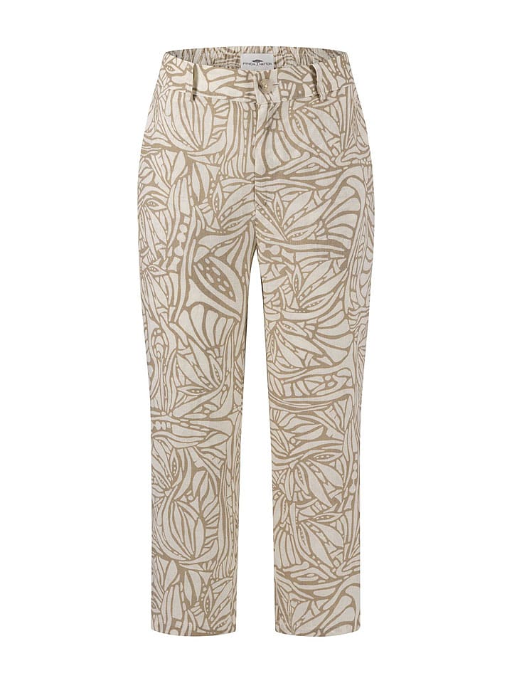 FYNCH-HATTON Lniane spodnie w kolorze beżowym rozmiar: 40