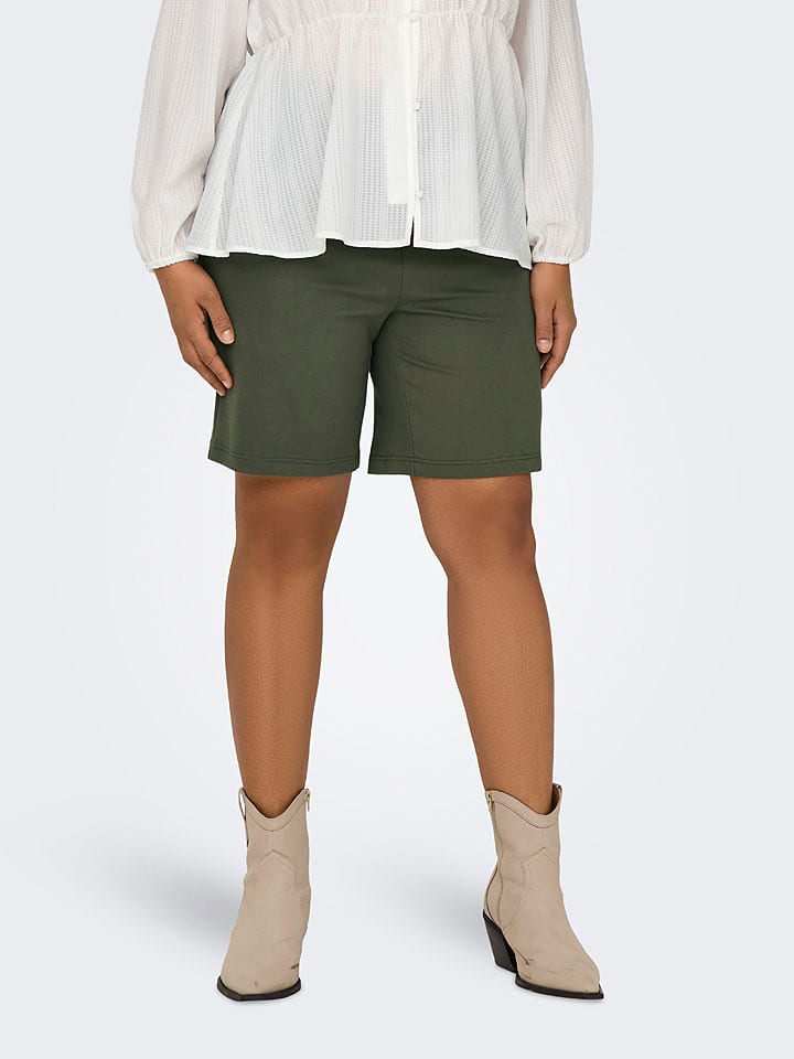 ONLY Carmakoma Szorty w kolorze khaki rozmiar: 44