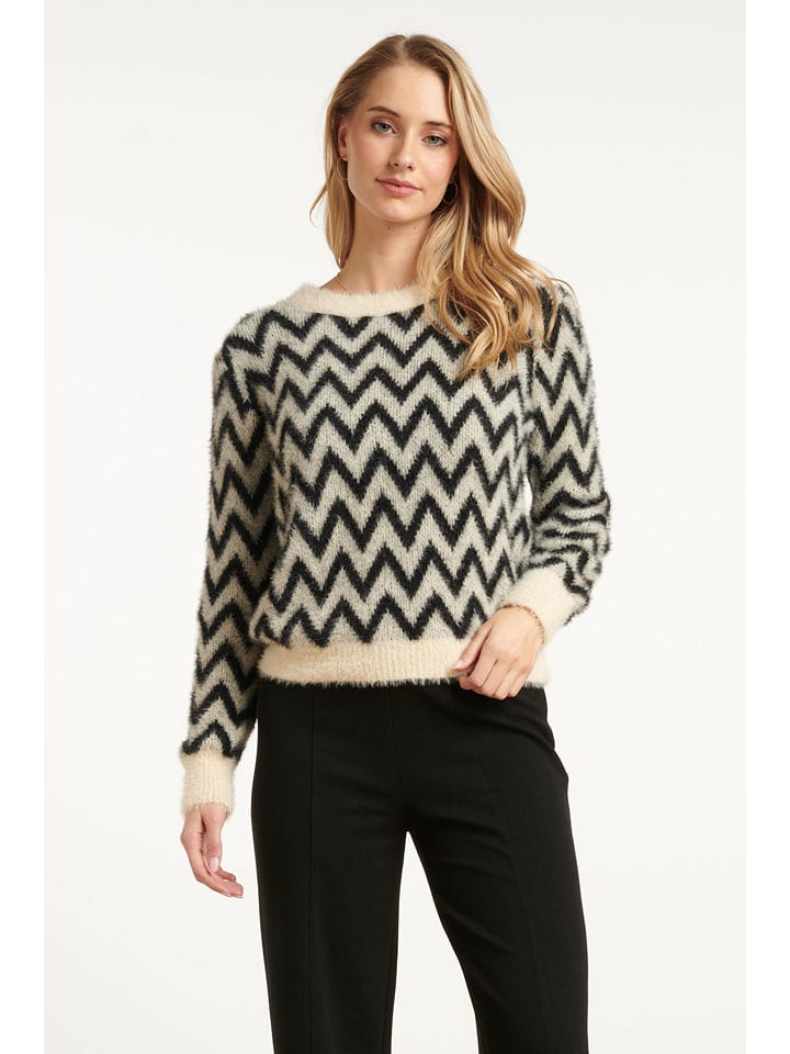 Smashed Lemon Sweter w kolorze beżowo-szarym rozmiar: M