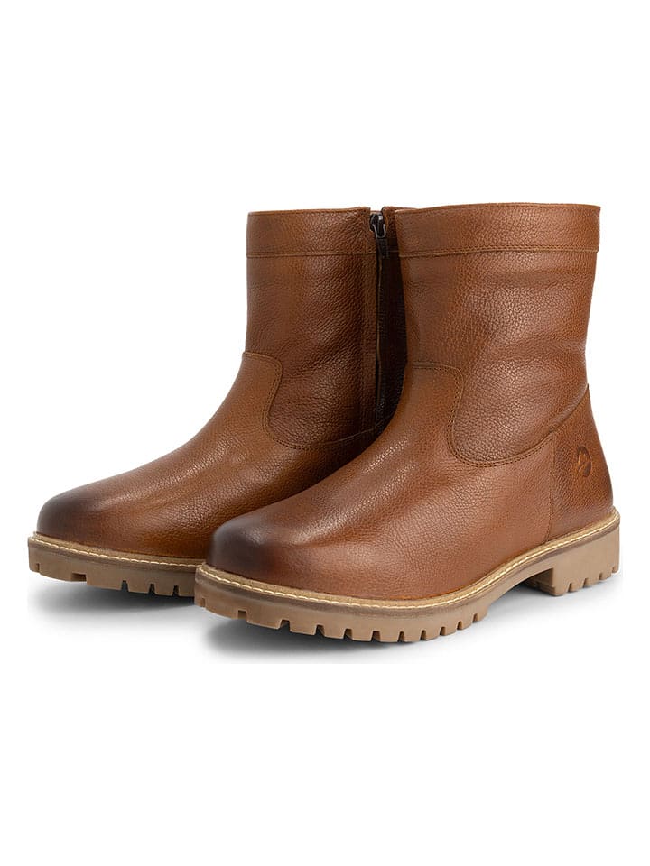 TRAVELIN' Skórzane botki w kolorze jasnobrązowym rozmiar: 42