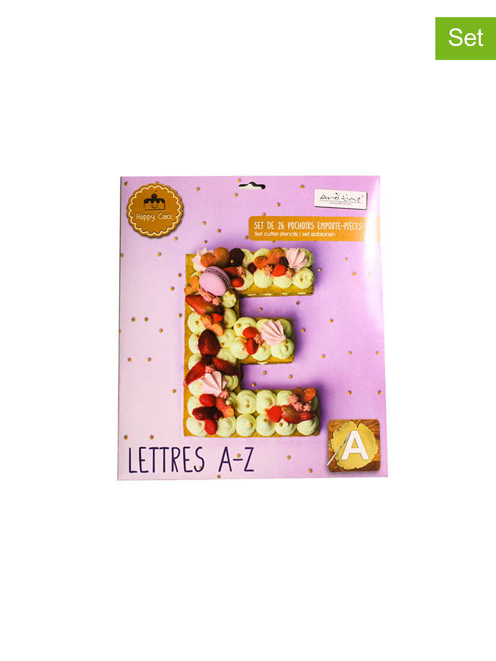 Ard'time Szablony (26 szt.) w kolorze białym do ciast - dł. 28 cm rozmiar: onesize