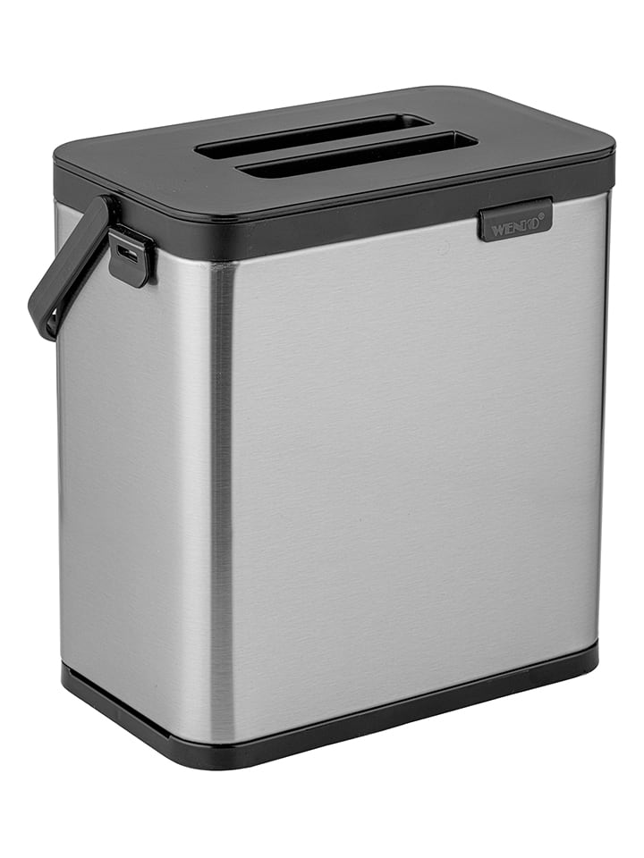Wenko Kosz w kolorze srebrnym na śmieci - 3 l rozmiar: onesize
