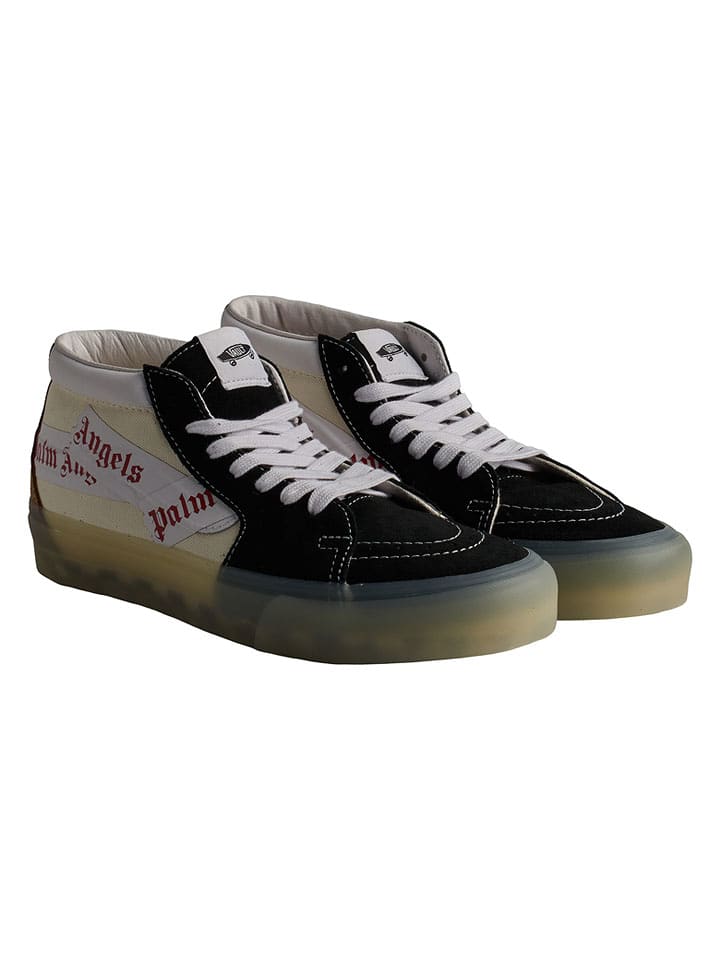 Vans Skórzane sneakersy "Sk8-Mid" w kolorze czarno-biało-żółtym rozmiar: 40,5