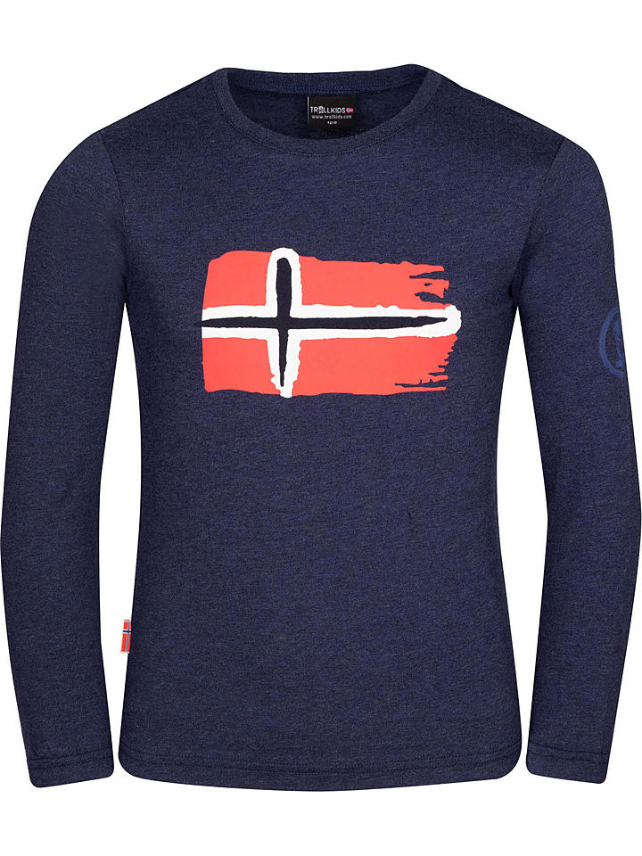 Trollkids Koszulka funkcyjna "Oslo" w kolorze granatowym rozmiar: 152