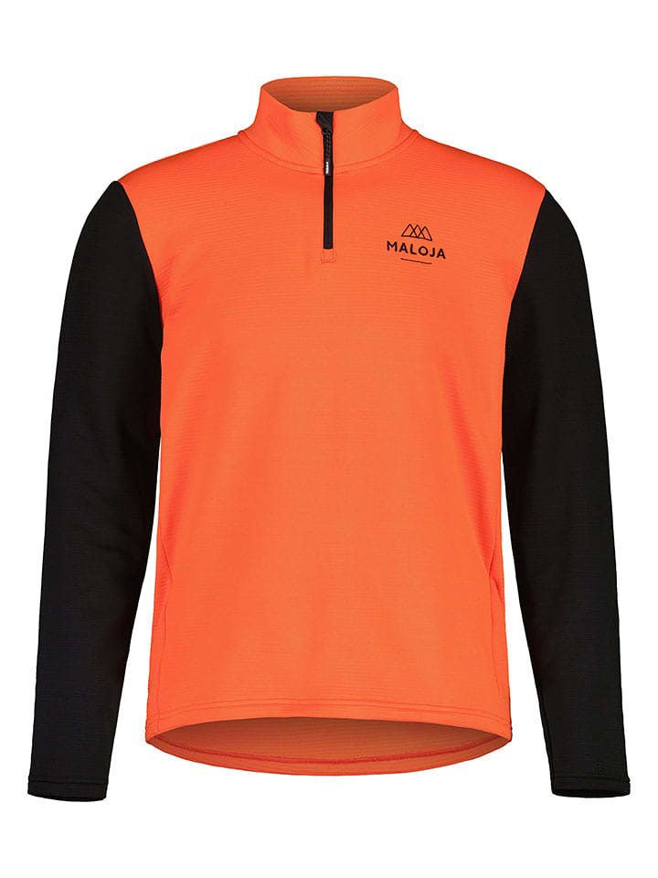 Maloja Koszulka funkcyjna "CesarM." w kolorze czarno-pomarańczowym rozmiar: XL