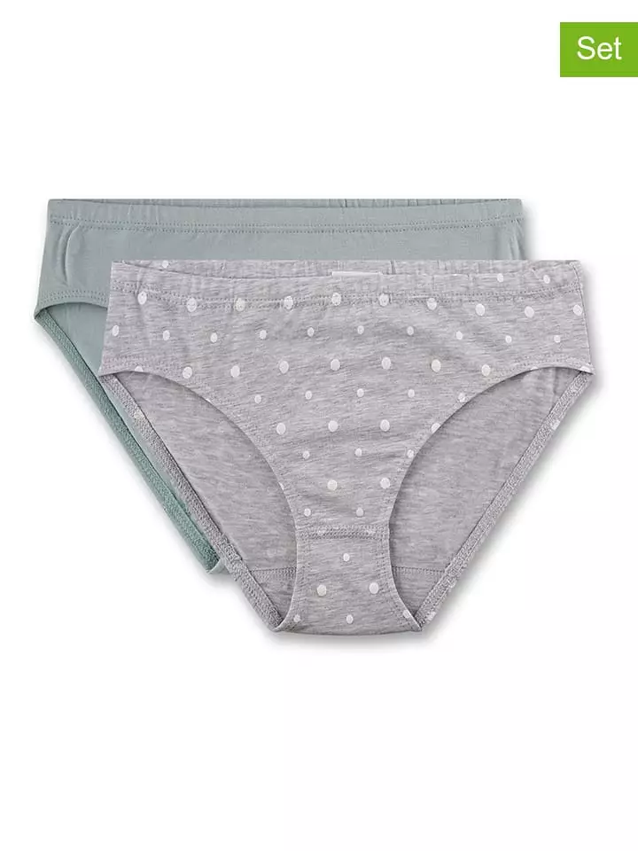 Sanetta Majtki (2 pary) w kolorze szarym i zielonym rozmiar: 164