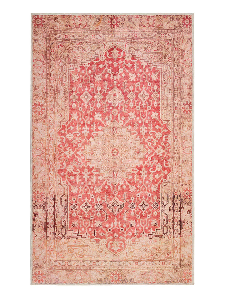 Wecon Home Dywanik łazienkowy "Polaroid" w kolorze pomarańczowo-czerwonym rozmiar: 60x100 cm