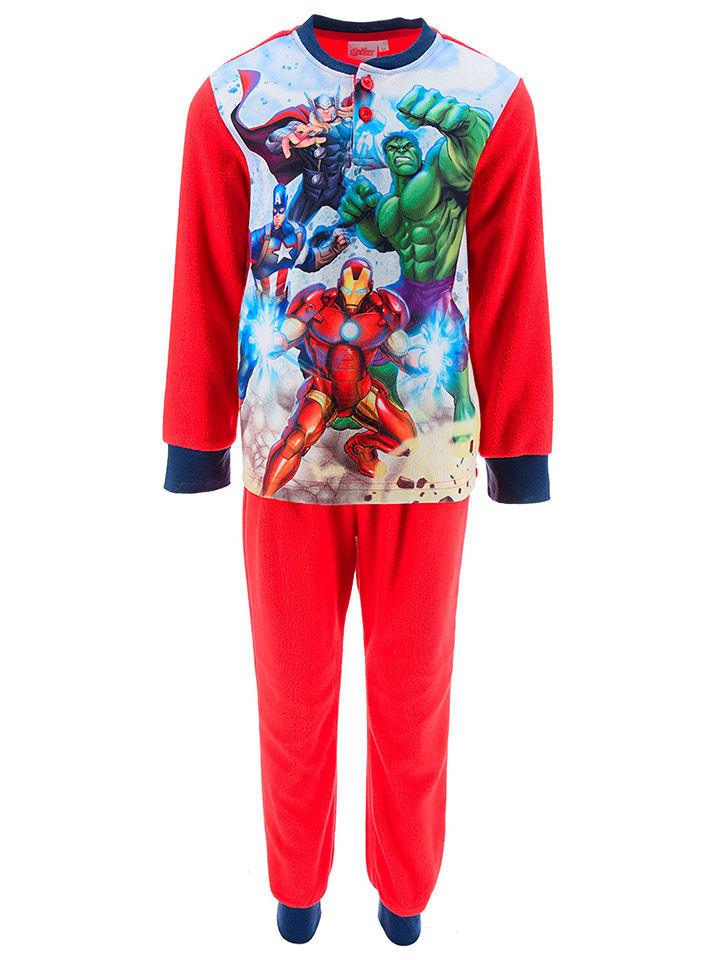 Avengers Piżama polarowa "Avengers classic" w kolorze czerwonym rozmiar: 98