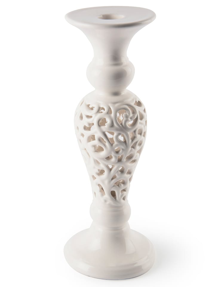 Trendy Kitchen by EXCÉLSA Świecznik w kolorze białym - wys. 25 x Ø 9,5 cm rozmiar: onesize