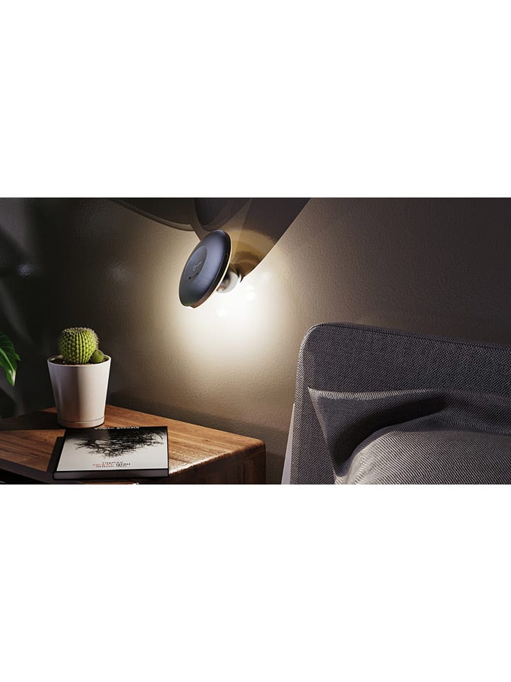 Designnest Lampa stołowa LED "Ufo-Lamp" w kolorze srebrnym - wys. 30,5 x Ø 13 cm rozmiar: onesize
