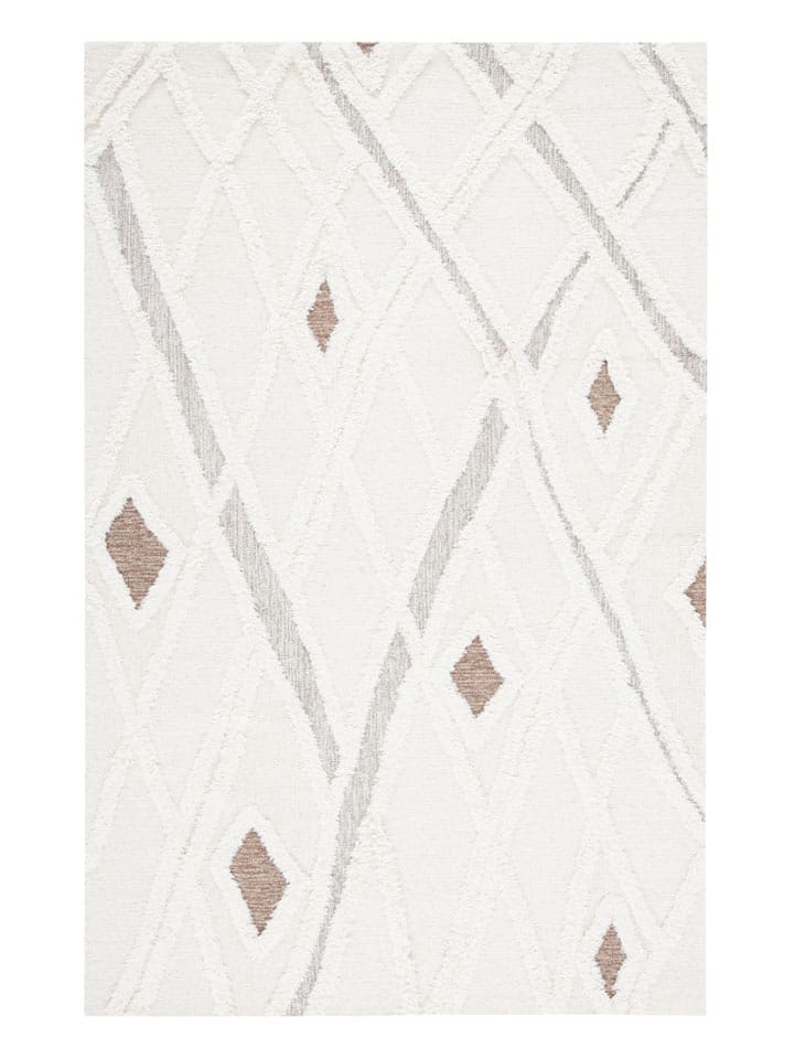 Safavieh Wełniany dywan "Casablanca" w kolorze białym rozmiar: 61x91 cm